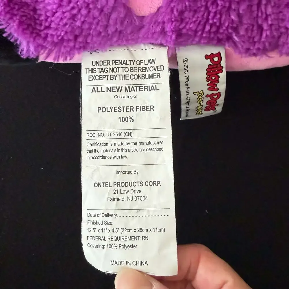 Pillow Pets Pee-Wees Purple Ladybug Plush Pillow